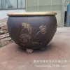 Adornos Personalizados para Exteriores de Cobre Puro de Cilindro Grande con Grabado Templo Cilindro Grande de Cobre Tallado Imitación Cobre Antiguo Cilindro de Agua 1.15m 1.6m