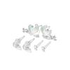 Pendientes de luna aurora láser de color dulce y fresco para mujer, pendientes de estrella simples y de nicho con aguja de plata, venta al por mayor