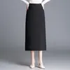 Saia justa de cor sólida, elegante e moderna para mulheres, nova coleção outono 2026, cintura alta, modeladora, comprimento médio, reta