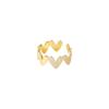 Anillo de estilo simple y exquisito con diseño de nicho, estilo japonés avanzado, ligero y lujoso, con apertura para el dedo índice.