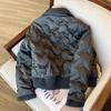 Chaqueta acolchada de algodón estilo Chanel con rombos y costuras de solapa negras para mujer, estilo occidental, de alta gama, elegante y de aspecto entallado, para otoño e invierno.