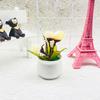 Plantas Artificiales en Maceta, Bonsái de Flores Falsas, Mini Adornos Creativos Pequeños, Nuevas Bolsitas de Té Triples Pequeñas en Forma de Tina, Decoraciones de Escritorio