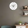 Reloj de Pared Silencioso Simple Geométrico con Patrón Blanco y Negro Acrílico de Celebridad de Internet Caliente de Amazon