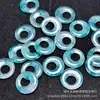 Azul cristalino 20mm hebilla de paz hebilla de princesa componentes de pendientes colgantes DIY jade joyería horquilla accesorios de botón
