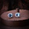 Joyería de Plata S925 al por mayor Personalidad Moda Simple Pendientes de Topacio para Mujer con Incrustaciones de Circonita Pendientes Elegantes