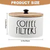 Nueva Caja de Almacenamiento de Papel de Filtro de Café de Madera Caja de Almacenamiento Redonda de Escritorio con Tapa Caja de Papel de Filtro de Café Retro