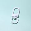 Llavero de aleación de zinc para pintar accesorios de joyería diy hebilla colgante para muñeca accesorios diy pintura en aerosol 3 puntos hebilla de puerta pequeña