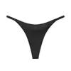 Ropa interior de seda helada sin costuras transfronteriza europea y americana, tanga sexy para mujer, bikini invisible para yoga y deportes