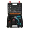 Taladro Recargable con Batería de Litio Taladro de Batería de Litio de Alta Potencia Destornillador Eléctrico Multifuncional Taladro de Pistola Juego de Herramientas de Batería Comercio Exterior