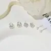 Pendientes Geométricos Originales de Estilo Casual para Mujer, Diseño de Lujo Accesible, Chapado Ecológico Aguja de Plata S925 Tienda Accesorios de Compra al por Mayor