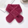 Bufanda Gruesa de Felpa Nueva para Niños para Otoño e Invierno, Color Sólido, Diseño Simple, Piel Sintética de Conejo, Calentador de Cuello Cálido para Bebé de Exportación