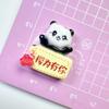 Plato de fruta de panda de dibujos animados hecho a mano, crema de goma, accesorios para coche, funda para teléfono móvil, horquilla, caja de almacenamiento, pegatina, accesorios de resina