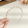 Hairband Feminino Verão High-end Pearl Pressed Hair Travel Headband All-match Outgoing Hairpin New Headwear Acessórios de cabelo redutores de idade