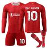 2425 Liverpool Principal No. 11 Salah Conjunto de Jersey de Manga Larga 3 Endo Airlines 9 Firmino No. 8 Jersey de Fútbol