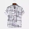 Estación Independiente Moda Masculina Transfronteriza Camisa Hawaiana de Manga Corta de Moda Camisa con Impresión Digital 3D Transfronteriza