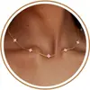 Collar Personalizado de Trébol de Cuatro Hojas de Amazon, Cadena para Clavícula de Trébol de la Suerte, Serie Bosque, Joyería Femenina Fresca y de Moda