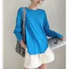 Blusa Transparente Ligeramente Holgada 2026Ss con Diseño en la Espalda, Nuevo Top Camiseta de Manga Larga para Mujer para Primavera y Verano, Protección Solar