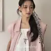 Design de Nicho Coreano Bm Mesmo Estilo Colar Cruz de Prata Colar Longo Feminino Punk Retro Y2K Tendência de Joia para Pescoço