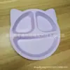 Tigela de Silicone Portátil para Crianças com Compartimentos, Prato de Jantar Integrado Anti-Queda, Tigela de Sucção para Bebê