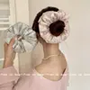Scrunchie de lenço quadrado floral estilo floresta para mulheres, super grande e bonito, para prender o cabelo em um coque, acessório de cabelo versátil de alta qualidade