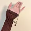 Collar de Piedra Ojo de Tigre Natural, Gargantilla con Colgante de Calabaza, Cadena para Clavícula Vintage de Estilo Chino con Diamantes, Cadena para Suéter de Lujo Ligero