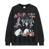 Camiseta de manga corta con estampado de A USD AP Rocky de hip hop americano transfronteriza, manga larga lavada, holgada, con capucha pesada para hombre