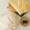 Sábana de Cama de Algodón de Fibra Larga 100S de Gama Alta, Sábana Ajustable de Algodón Puro Totalmente Envuelta Antideslizante, Funda de Almohada de Color Sólido de una Pieza