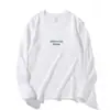 Estilo Novo Primavera e Outono Estampa de Letras Design Simples Camiseta de Manga Longa Roupa Externa Casual Feminina Versátil Camisa Base