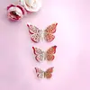 Papel Dorado Doble Capa Mariposa Decoración de Pastel Decoración de Pastel de Cumpleaños Inserto para Pastel Decoración de Pastel Inserto para Hornear
