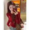 Suéter de Punto Trenzado de Manga Larga para Mujer Otoño/Invierno 2026, Top Interior de Moda Holgado Adelgazante