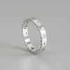 Anillo de plata de ley 925 con forma de estrella antigua, estilo coreano, estilo minimalista, con nicho, abierto, con forma de luna y estrella.