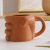 Caneca Criativa Mais Vendida Copo de Leite Nicho Doméstico Copo de Cerâmica Transfronteiriço Punho em Relevo Copo de Água Xícara de Café