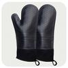 Nove Estrelas de Louvor Luvas de Silicone Cozinha Exterior Ponto Espessado Luvas de Isolamento Térmico de Silicone para Micro-ondas Forno Doméstico
