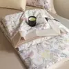 Colcha de Verano Suave y Lisa Estilo Americano Moderno de Lyocell Tencel Lenzing, Lavable a Máquina, Adecuada para Dormir Desnudo, Colcha con Efecto Frío para Aire Acondicionado, Juego de Cuatro Piezas