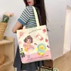 Bolsa de Lona para Mulheres 2024 Nova Bolsa de Ombro para Estudantes Bolsa Tutorial Bolsa de Mão Bolsa de Mão de Grande Capacidade Entrega de Peça Única