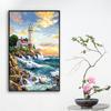 Feliz 99 punto de cruz nuevo hilo bordado faro junto al mar bordado pintura colgante material DIY fábrica venta al por mayor entrega de una pieza
