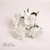 Nova rosa artificial de 9 cabeças com bordas encaracoladas, adereço de decoração de casamento, buquê de mão, flor de seda, atacado do fabricante