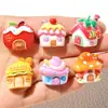 Casa Cogumelo Desenho Animado Comida e Brinquedo DIY Cola de Creme Resina Pequenos Acessórios Decoração para Tamanco Charms Materiais de Decoração Atacado