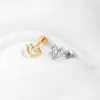 Pendientes Transfronterizos Corazón de Espina Aleación de Titanio G23 Accesorios de Titanio 0.9 Diente Exterior Hélice de Oreja Clavo para Piercing Joyería Cabeza