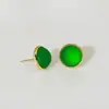 Pendientes de Moda Sencillos Estilo Japonés y Coreano Diseño Pequeño y Exquisito Pendientes de Piedra Lunar Para el Trabajo Combinan con Todo Pendientes Femeninos
