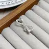 Anel Aberto Borboleta Full Diamond Zircônia Estilo Coreano Design de Nicho Feminino Fashionável Elegante Versátil Acessível Luxo High-End