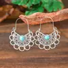 Aretes de Turquesa Europeos y Americanos Nuevos Aretes de Borla Bohemios Aleación Geométrica Retro Elegante Exagerada Joyería para la Oreja