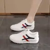 DY311 Zapatos Blancos de Forrest Gump para Mujer Suela Plana Superficie de Cuero Primavera y Otoño Nuevo Estilo Versátiles Populares Casual Deportivos Zapatos de Tabla para Mujer Planos