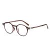 Armazón de Gafas Redondo de Moda en Tr90, Aspecto Natural Esencial para Madrugadores, Gafas de Prescripción Y6612 Retro 49 con Filtro de Luz Azul