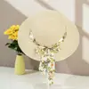 Gorra de Regalo Verano Más Vendida Nueva Gorra de Melocotón Gorra de Rafia Estilo Madre Gorra de Protección Solar Sombrero para el Sol Manchas Cinta