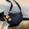 Bolso bandolera simple tipo bolsa de dumplings de mezclilla para mujer, moderno y versátil, bolso de hombro vintage 2026, bolso casual de mezclilla