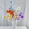 Venta Directa de Fábrica de Flores de Osmanthus Artificiales de 6 Cabezas para Arreglos Florales DIY de Boda y Hogar, Flores de Seda para Decoraciones de Festivales, Paredes de Flores y Venta al por Mayor para Bodas