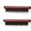 Peine de Cerdas de Jabalí Resistente a Altas Temperaturas de Tres Filas con Cola Puntiaguda para Moño de Cabello Maquillaje Peine para Cabello de Noche Peine Plegable Peine de Peinado