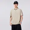 Ropa de Hombre Xintang Camisa POLO de manga corta estilo americano para hombre, camiseta de manga corta para hombre, corte holgado, cuello camisero, camiseta de verano, manga corta