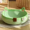 Nido para Gatos, Nido Tejido Universal para Mascotas para Todas las Estaciones, Tablero Rascador para Gatos, Resistente a los Arañazos, Resistente al Desgaste, No Suelta Pelo, Lavable, Nido Fresco de Verano, Nido para Dormir